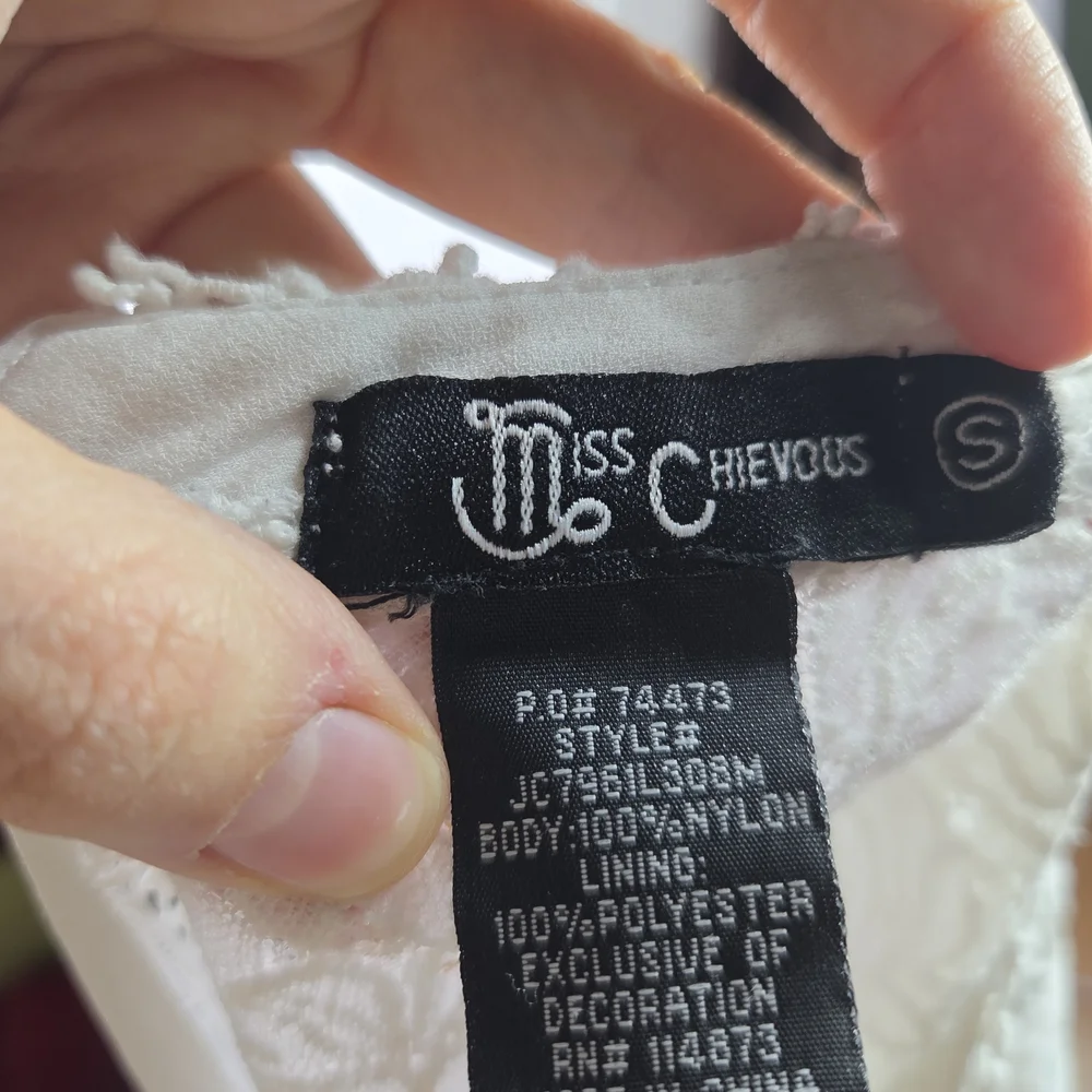 Miss Chievous White Lace Blouse